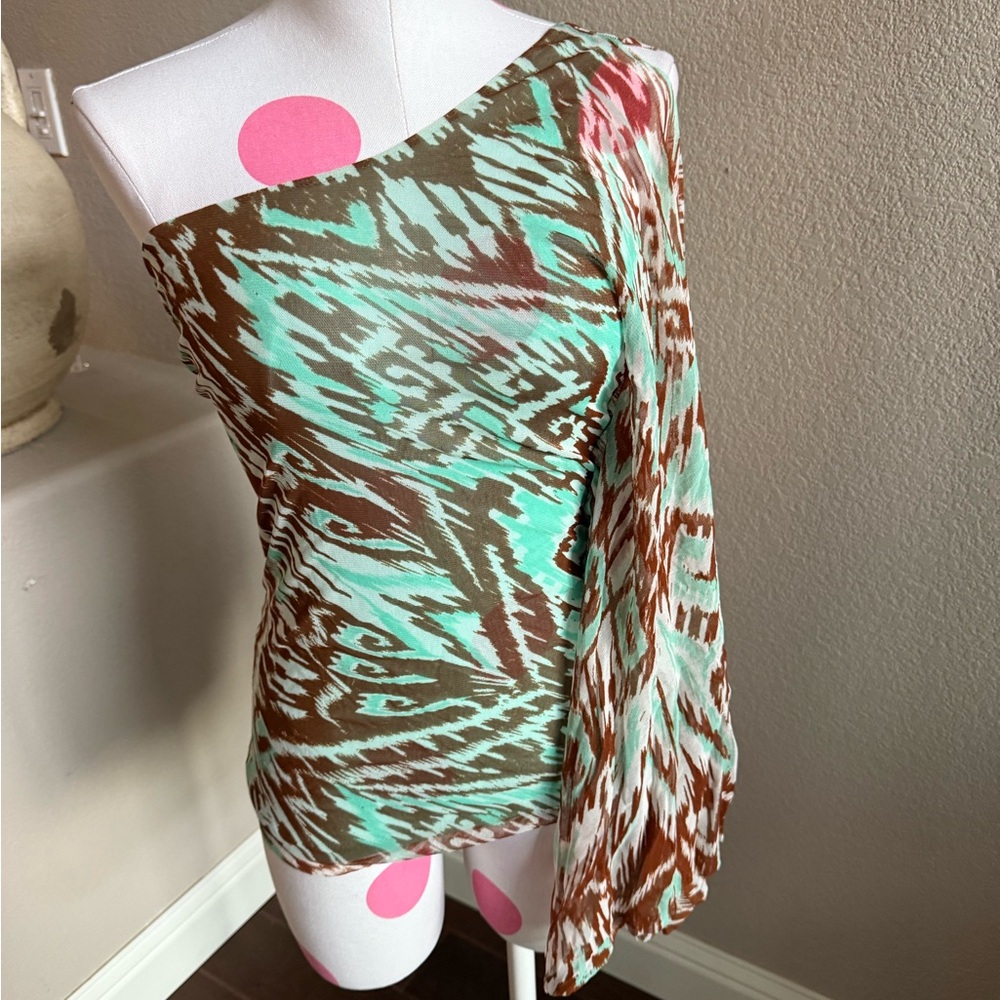 Vintage INC Beach One-Shoulder Top, Size Medium